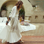 New Cotton Lace Beach Cover-Up for Swimsuit (Loose Fit)