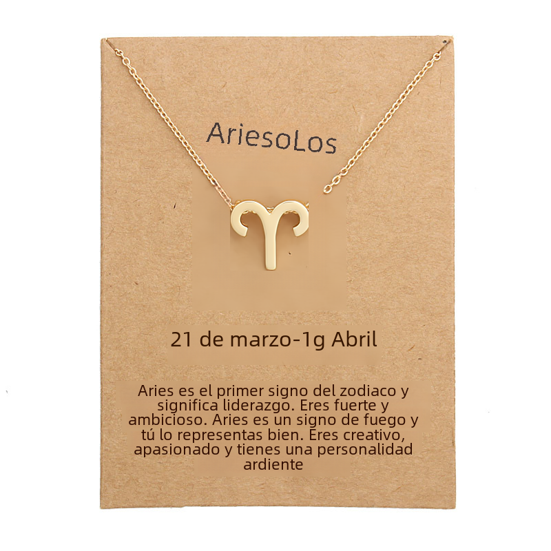 Zodiac Alloy Pendant Necklace Wholesale Christmas Gift