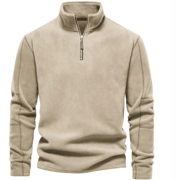 Men's Fleece Stand-Collar Zipper Sweatshirt | Streetwear