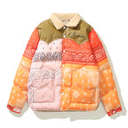 Colorful Quilted Jacket with Cashew Flower Design for Men