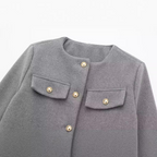 Fashion Casual Flip Trim Short Coat