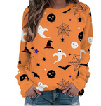 Halloween Women's Printed Long Sleeve Sweater