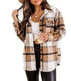 Casual Checkered Flannel Button-Down Jacket