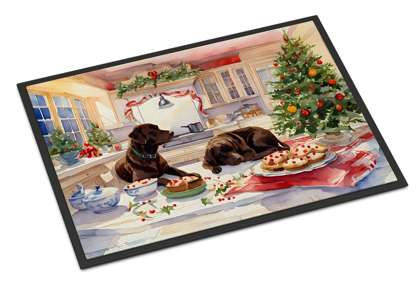 Labrador Retriever Christmas Cookies Doormat
