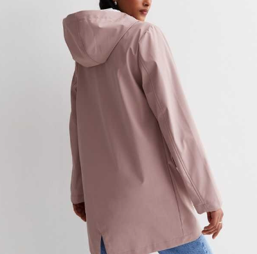 Solid Color Mid-Length Hooded Trench Coat