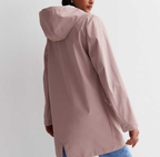 Solid Color Mid-Length Hooded Trench Coat