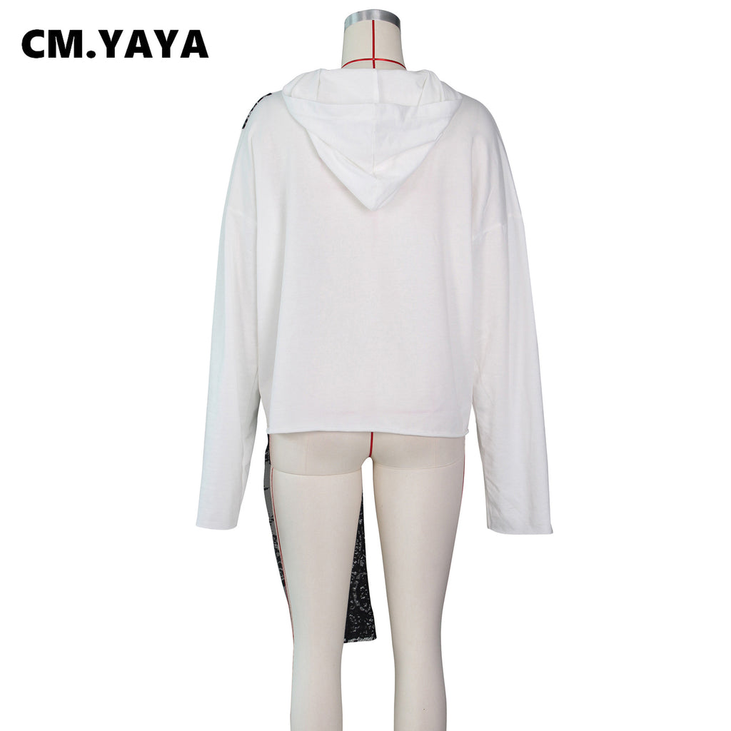 2021 Autumn Winter Women's Fashion Lace Sweatshirt | Streetwear