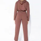 CROPPED HOODIE JOGGER LOUNGE SET