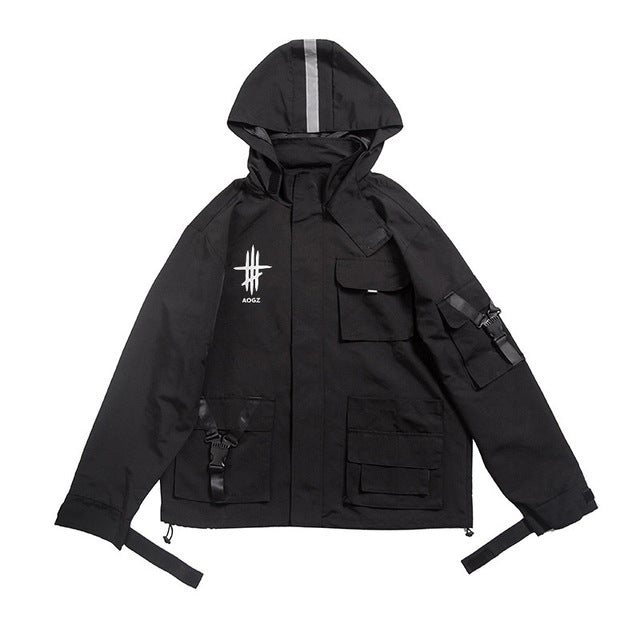 11 BYBB'S DARK 2021 Multi-pocket Black Windbreaker Jacket