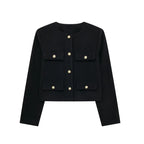 Fashion Casual All-match Flip Trim Short Coat