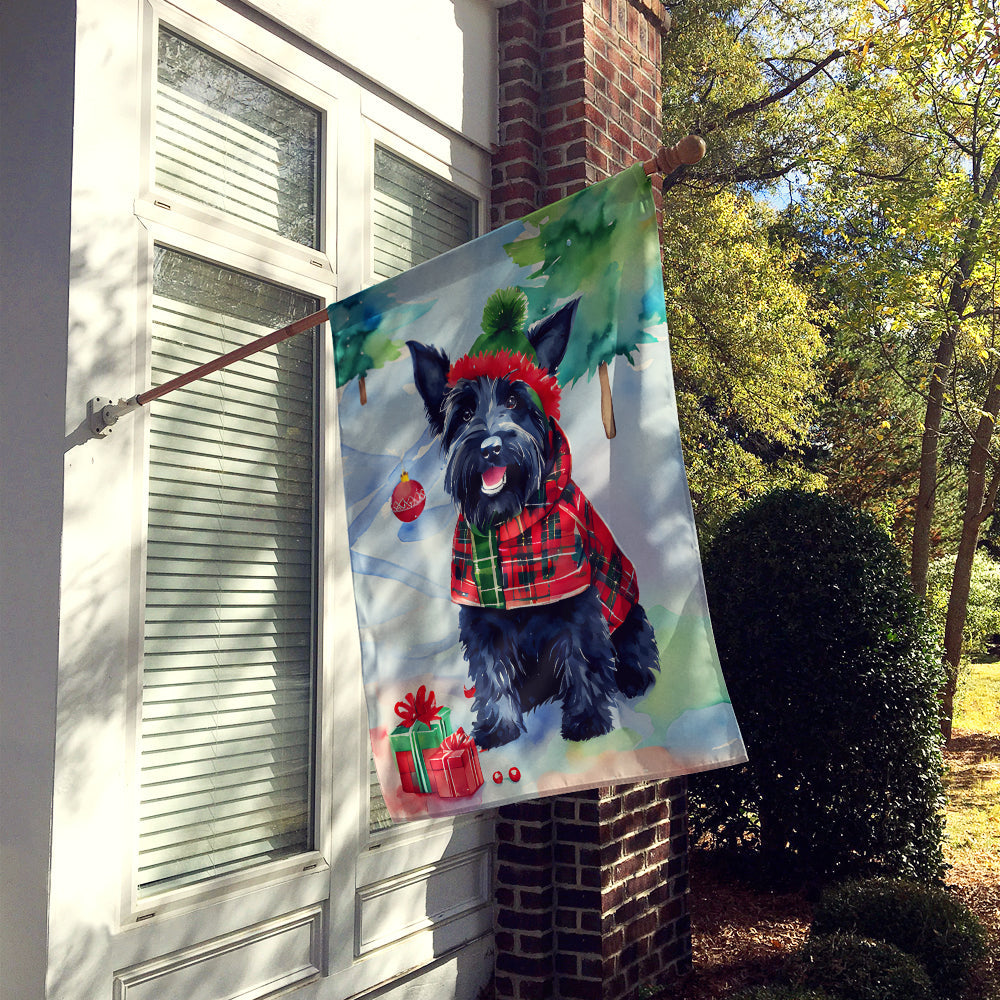 Scottish Terrier Christmas House Flag