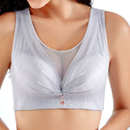 Plus Size Wireless Lace Bra with Adjustable Support