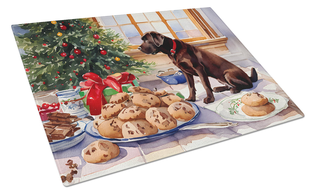 Labrador Retriever Christmas Cookies Glass Cutting Board