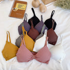 Seamless Knitted Bralette with Triangle Cups