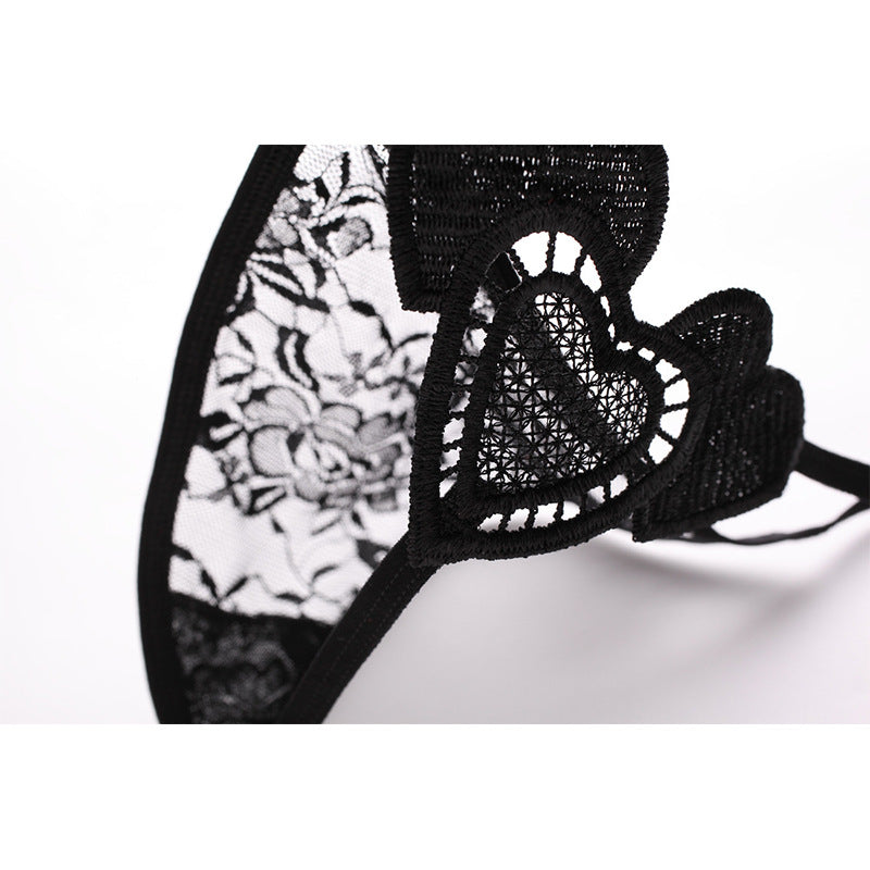 Luxury Korean Style Women's Sheer Heart Shaped Panties