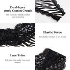 Women's Cotton Lace Thong Underwear - 6 Pack