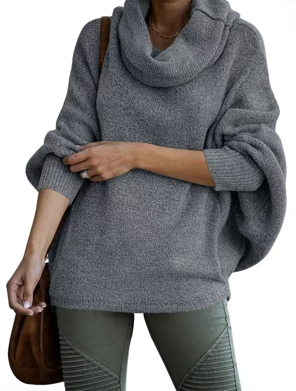 Lantern Sleeve Loose Casual Sweater