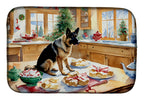 German Shepherd Christmas Cookies Dish Drying Mat
