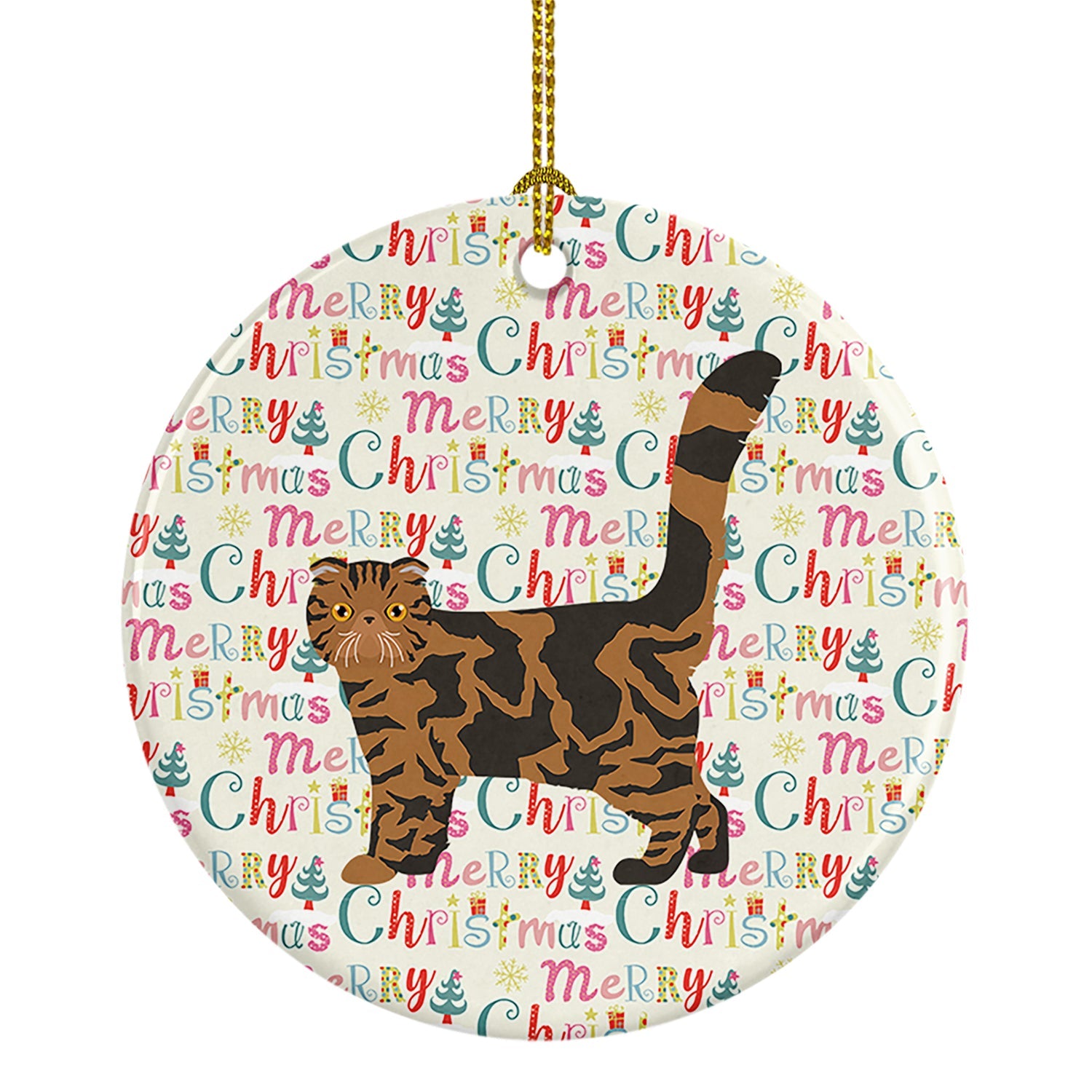 Foldex Exotic Fold #2 Cat Christmas Ceramic Ornament
