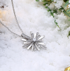 Christmas Snowflake Necklace with Accents