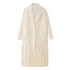 Woolen Coat with Tassels for Women's Street Fashion