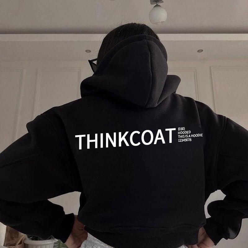 Women's Long-sleeved Hoodie with Letter Print | Streetwear