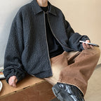 Vintage Jacquard Denim Jacket for Men