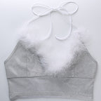 Spring 2020 V-Neck Sexy Glitter Camisole Top