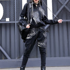 Fashion Personalized Denim Coat and Harem Pants Set