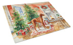 Redbone Coonhound Christmas Cookies Glass Cutting Board