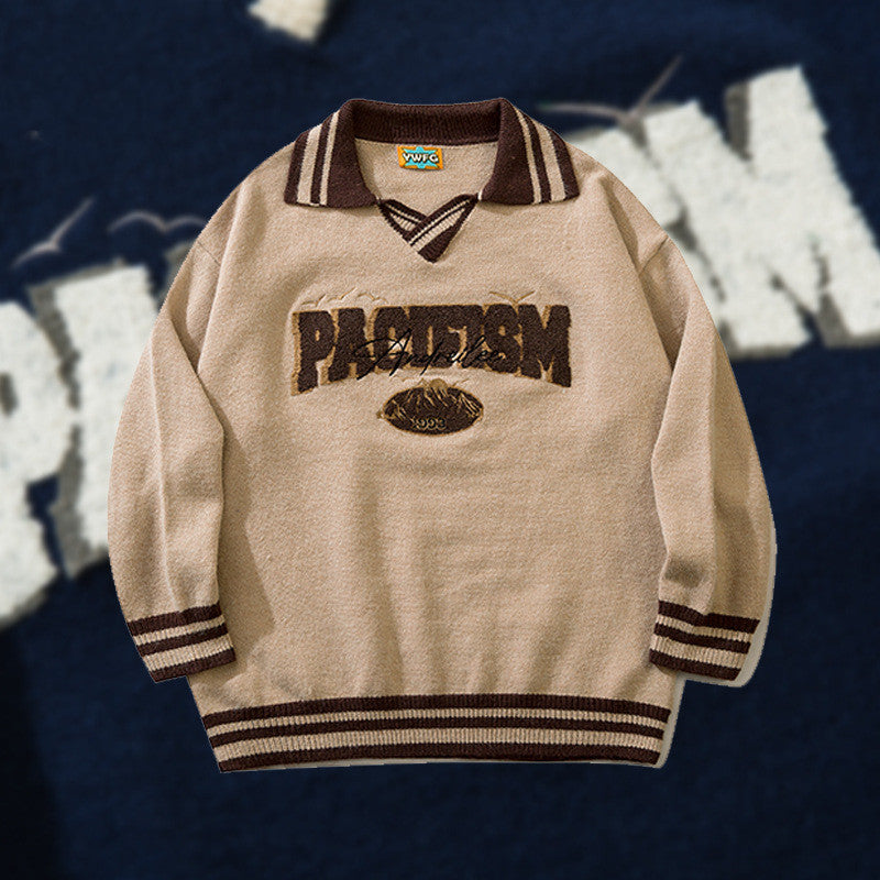 Men's College Style High Street Knitted Jumper