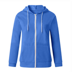 Pocket Drawstring Hooded Zipper Padded Cardigan