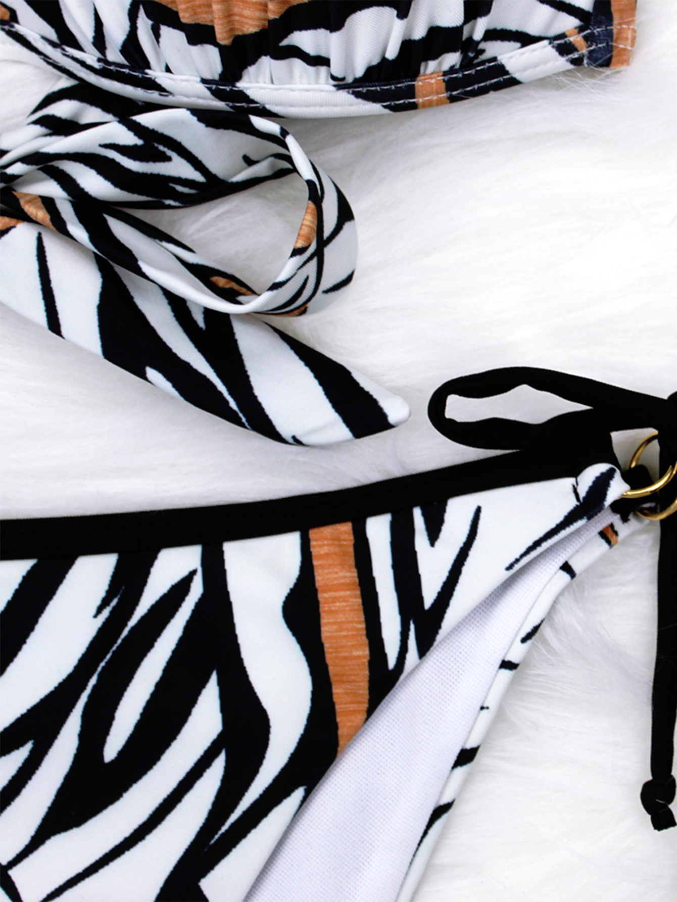 Sexy Women's Leopard Print Two-Piece Bikini Swimsuit