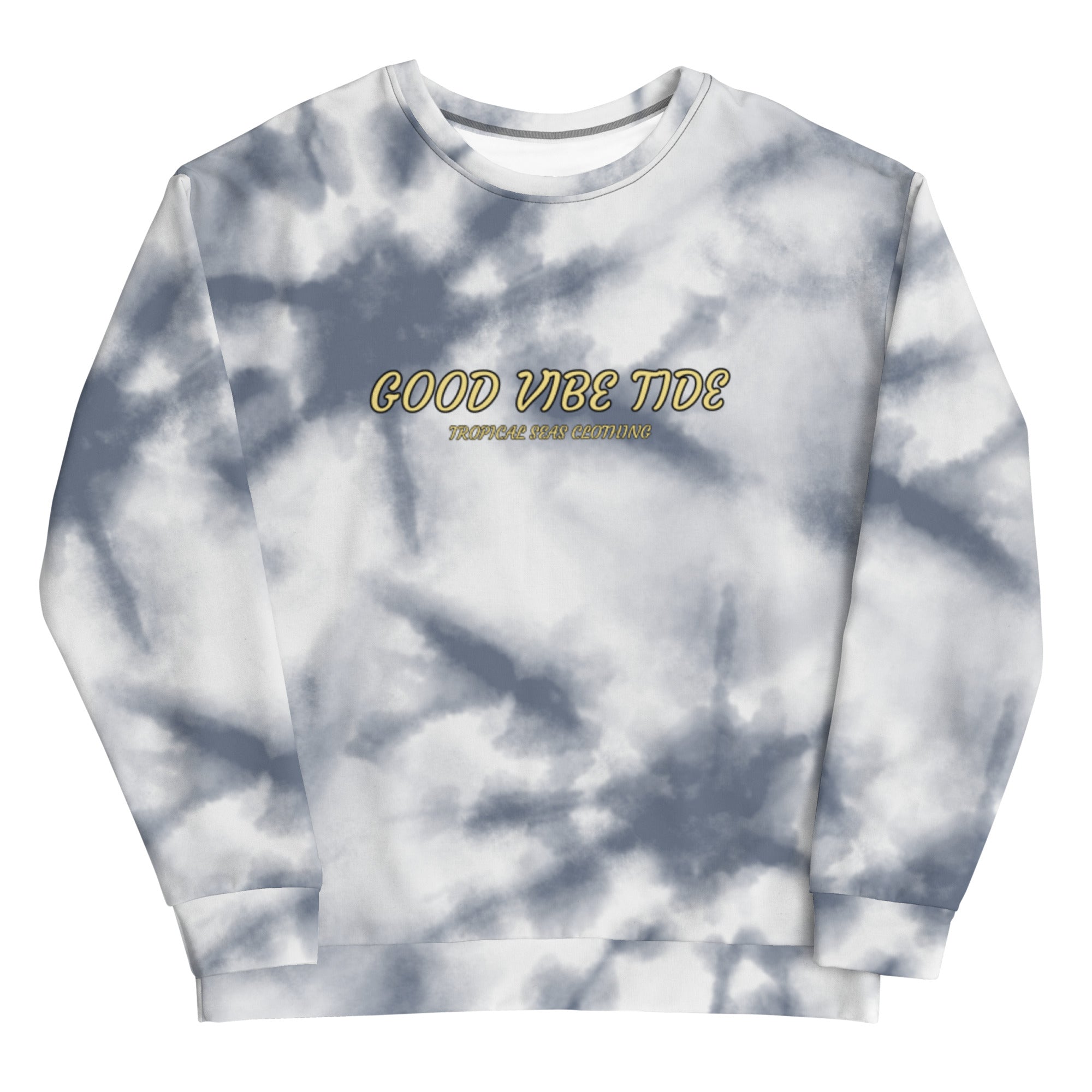 Grey Tie-Dye Vibe Tropical Sweatshirt | Streetwear
