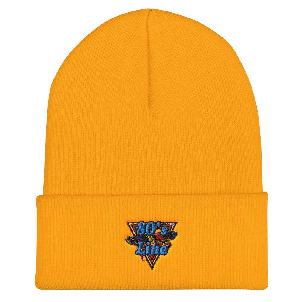 80's Line Cuffed Beanie | Embroidered Cap