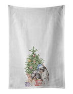 Bull Terrier Tricolor Christmas Presents and Tree Kitchen Towel Set of 2