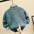 Bright Color Boys Sweater in Western Style with Velvet