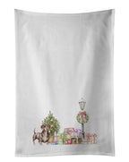 Dachshund Chocolate with Christmas Wonderland Kitchen Towel Set of 2