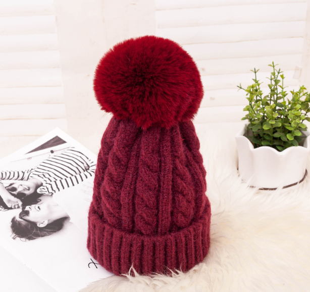 Women's Autumn Winter Wool Ball Fashion Hat | Embroidered Cap