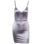 Sexy Deep V Bodycon Maxi Dress with Spaghetti Straps