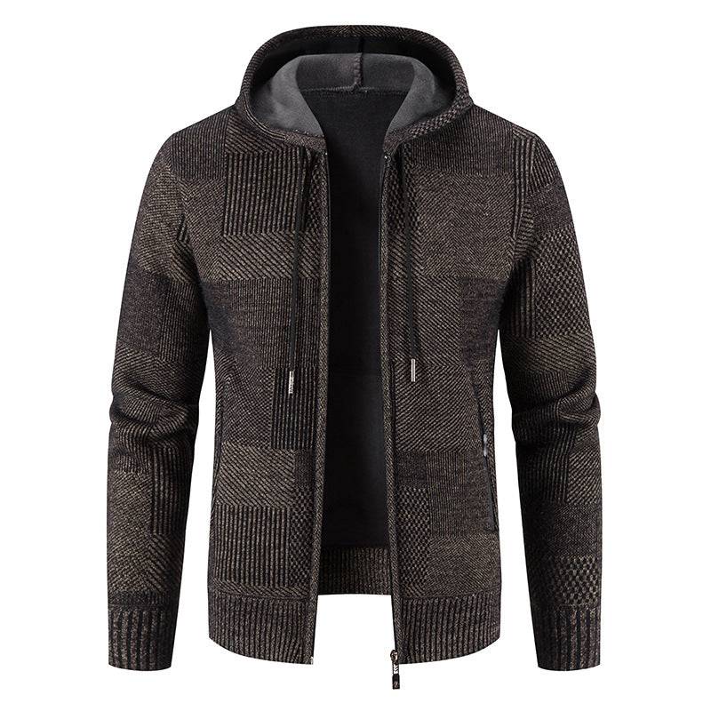 Plus Size Loose Zipper Wool Casual Jacket