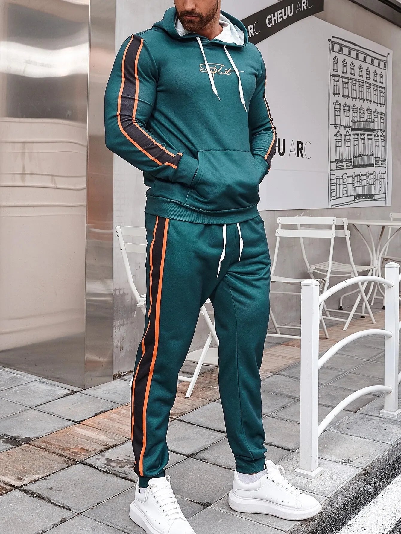 Casual Top Loose Hoodie Set | Streetwear