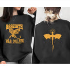 Vintage Fourth Wing Dragon Rider Sweatshirt with Prints | Streetwear