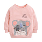 Cartoon Girls Long-Sleeved Sweater for Autumn & Winter