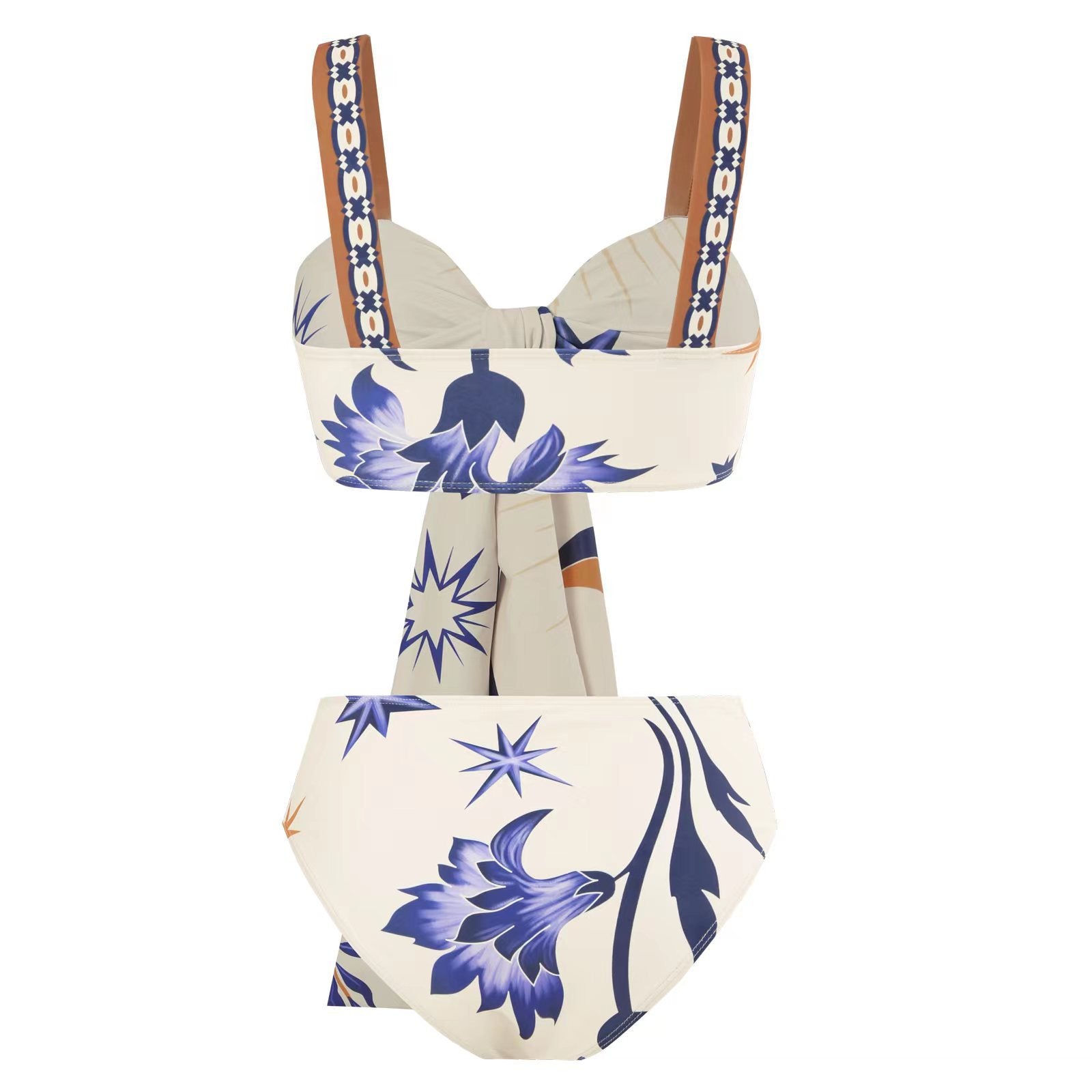 2024 High Waist Bikini Set with Chiffon Skirt