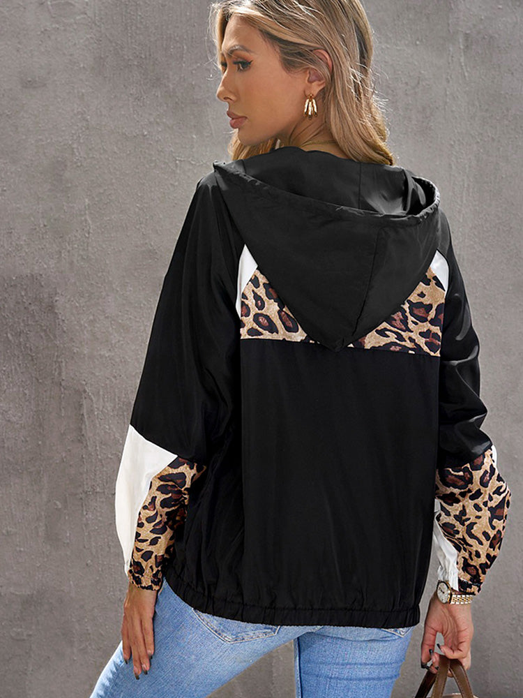 Leopard Print Women's Hoodie with Side Pockets | Streetwear