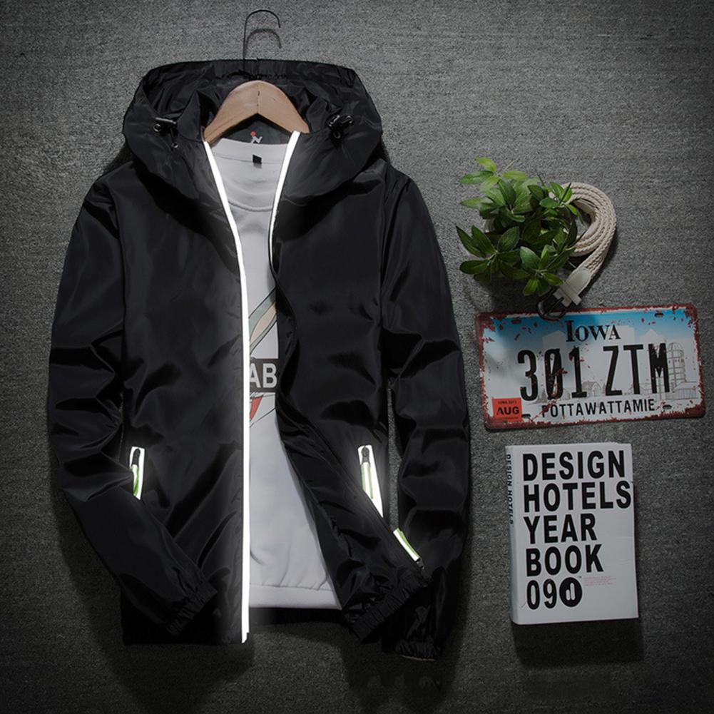 Trendy Men's Super Thin Windbreaker Jacket with Zipper