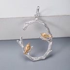 Silver Ethnic Style Bird Pendant and Ring Set