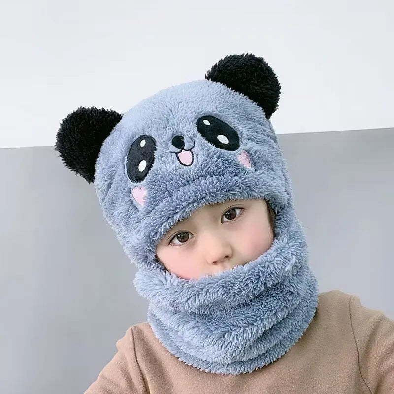 Boys' Autumn Winter Hat Scarf | Embroidered Cap
