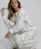 Women's Camouflage Hoodie Maple Leaf Print Sweatshirt Suit | Streetwear
